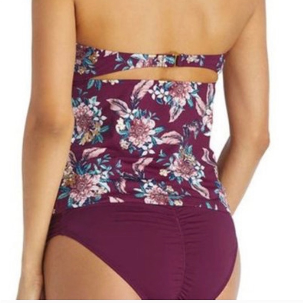 Ambrielle Swim Hipster Swim Bottom, Small Burgundy Color: Purple/Red Size Small